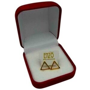 Enzo High Quality Gold Plated Star Stud Earrings - Celestial Minimalist - NIB